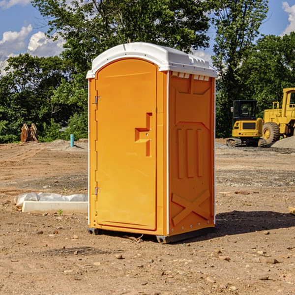 how often are the portable restrooms cleaned and serviced during a rental period in Rio Illinois